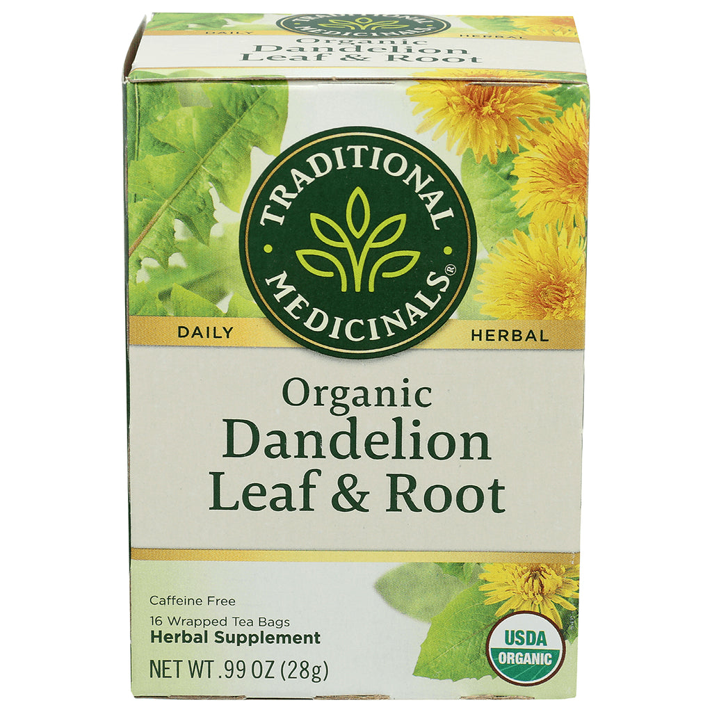 TMD047 | Traditional Medicinals Organic Dandelion Leaf & Root herbal tea box, caffeine free, 16 bags - Thumbnail