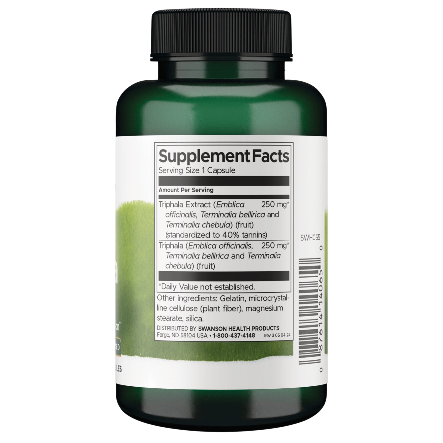 SWH065 | Back label with Supplement Facts