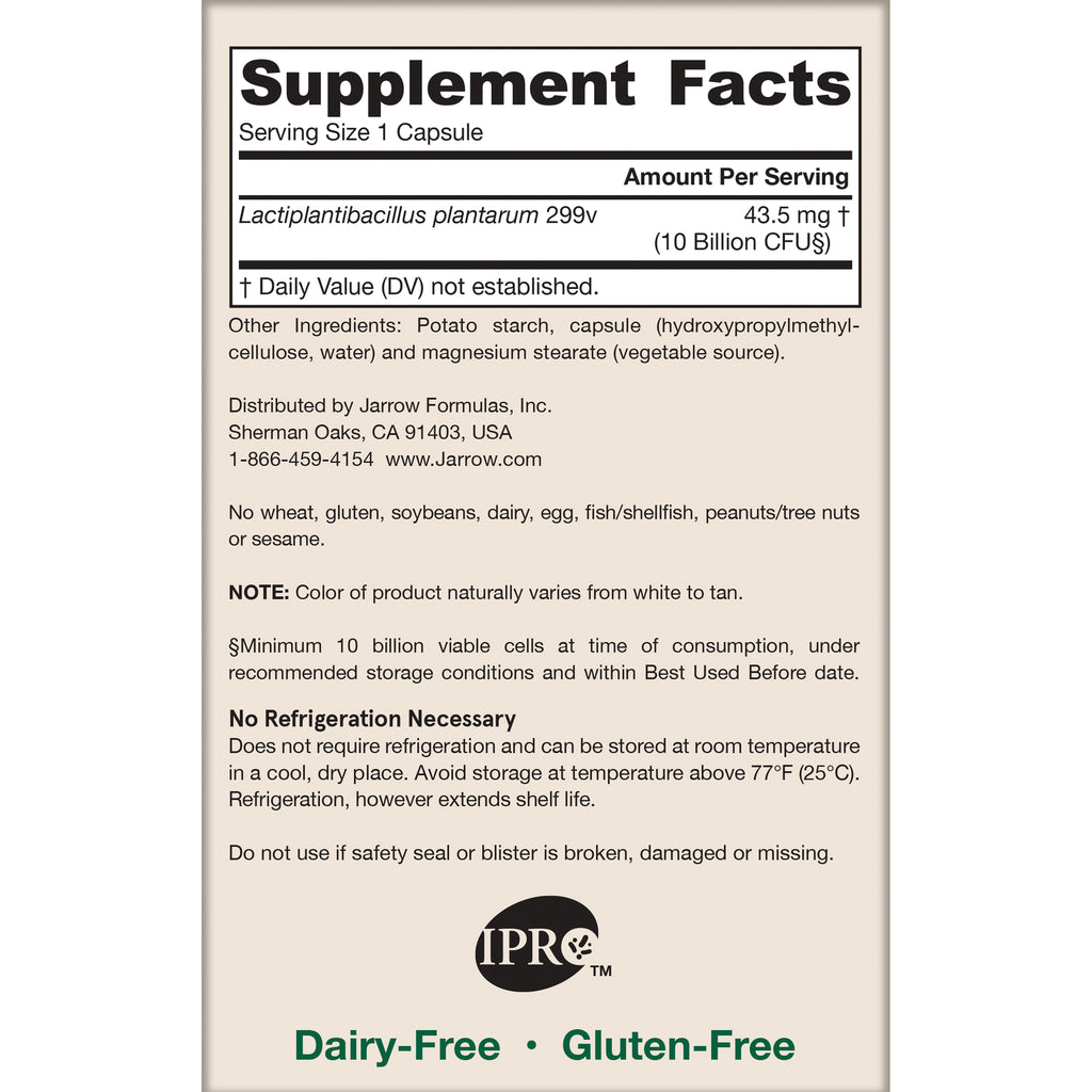 JR130 | Back label showing Supplement Facts, serving size 1 capsule, ingredients and storage instructions - Thumbnail