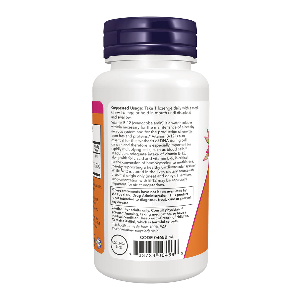 NWF794 | Back label of white supplement bottle showing suggested usage, warnings, and barcode - Thumbnail
