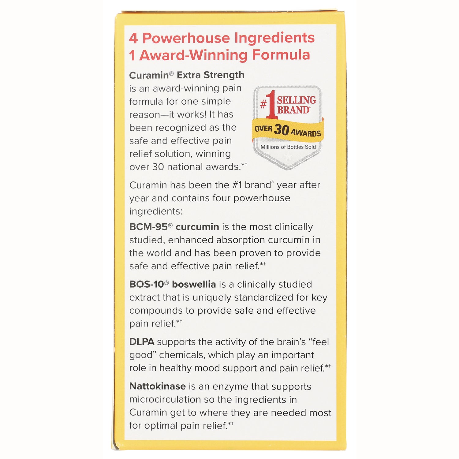 EUR053 | product infographic listing four powerhouse ingredients and award-winning Curamin formula