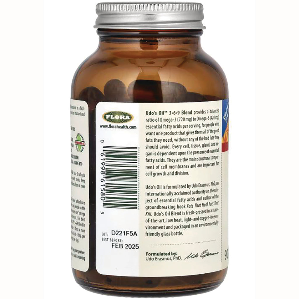 FL018 | back label of amber supplement bottle showing barcode, lot D221F5A and best before FEB 2025 - Thumbnail