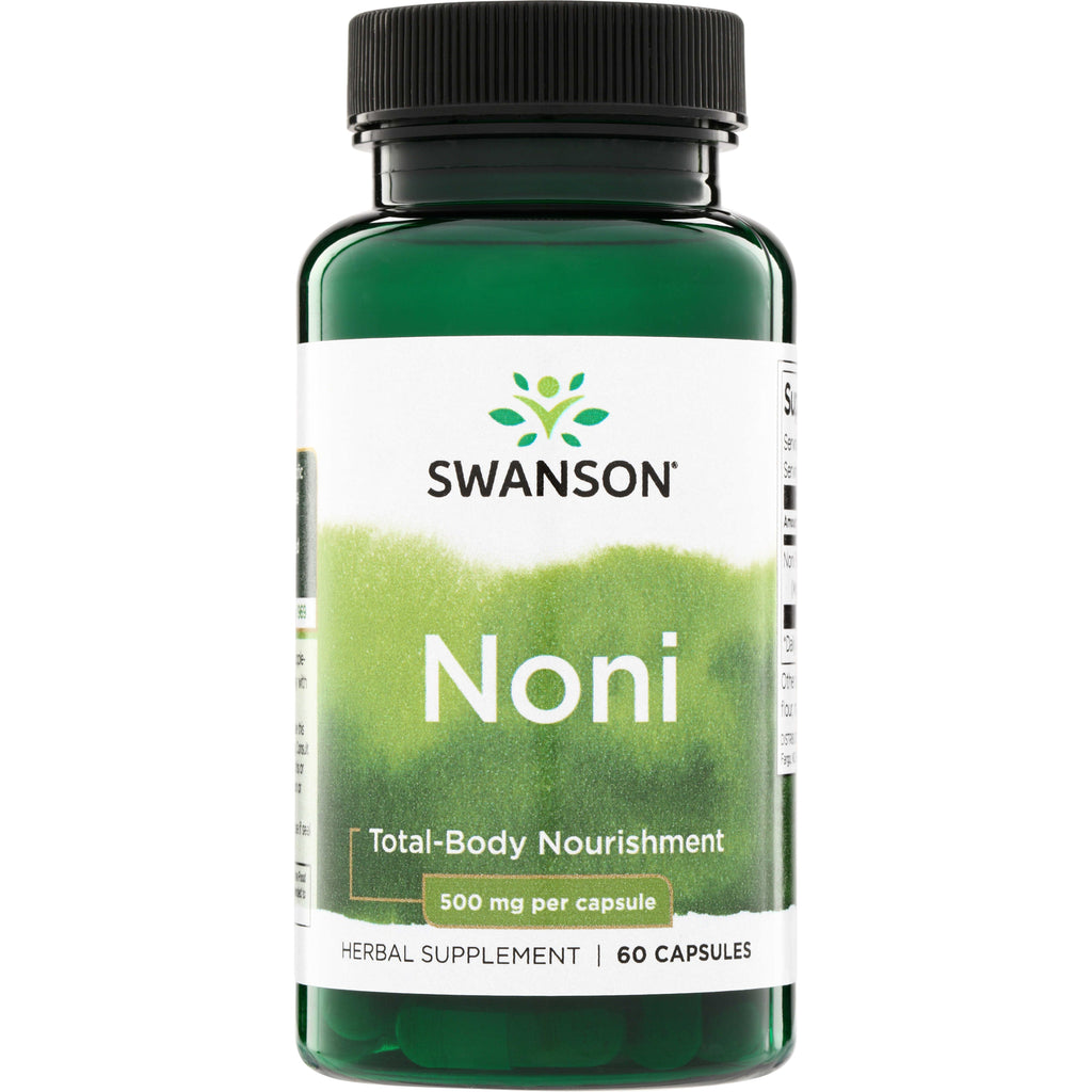SWU124 | Swanson Noni herbal supplement, Total-Body Nourishment, 500 mg per capsule, 60 capsules - Thumbnail
