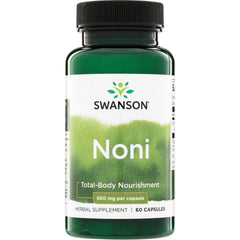 SWU124 | Swanson Noni herbal supplement, Total-Body Nourishment, 500 mg per capsule, 60 capsules