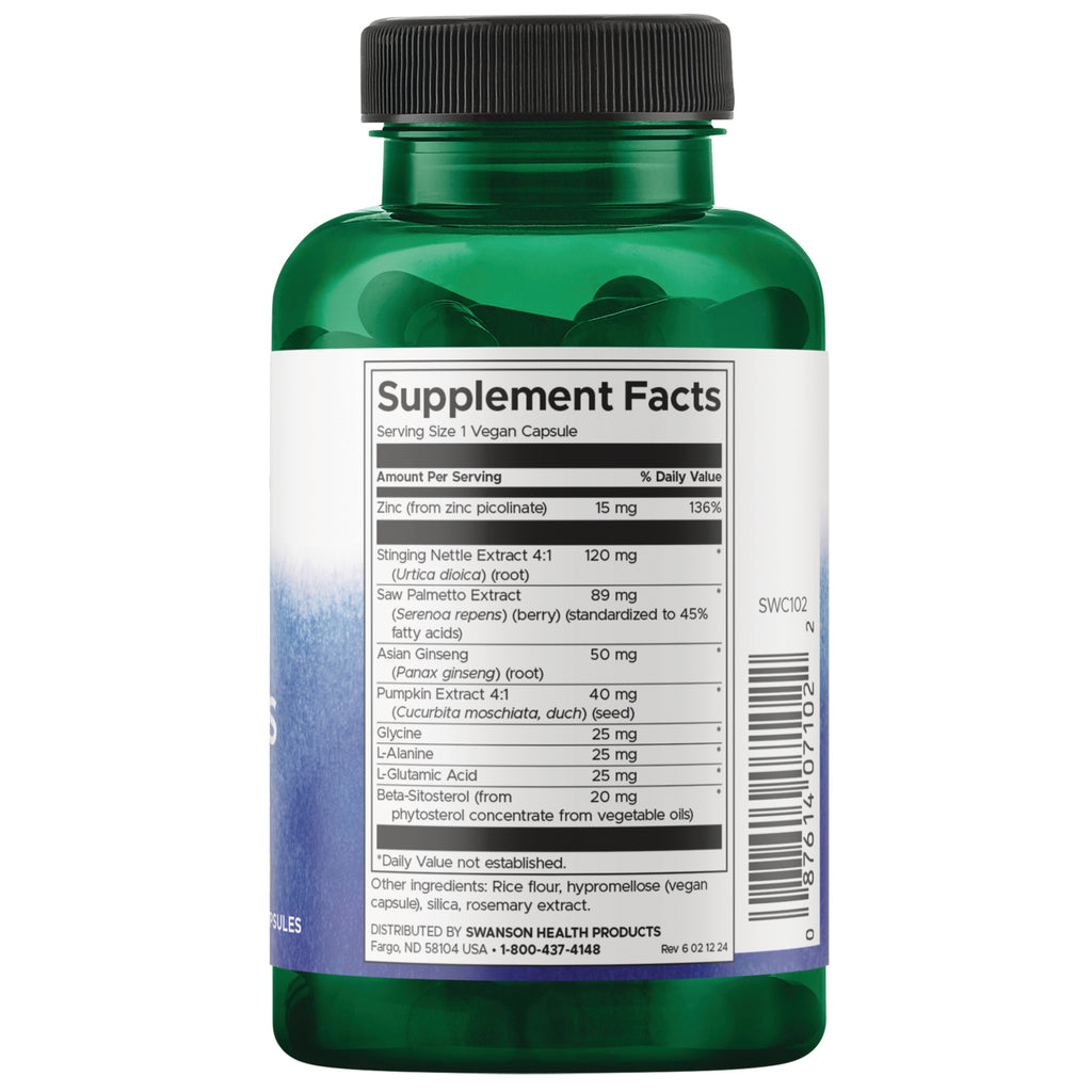 SWC102 |  Back label with suppplement facts and serving information - Thumbnail