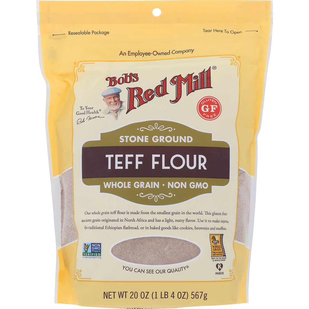 BOB435 | Bob's Red Mill Teff Flour stone ground whole grain non GMO 20 oz front packaging - Thumbnail
