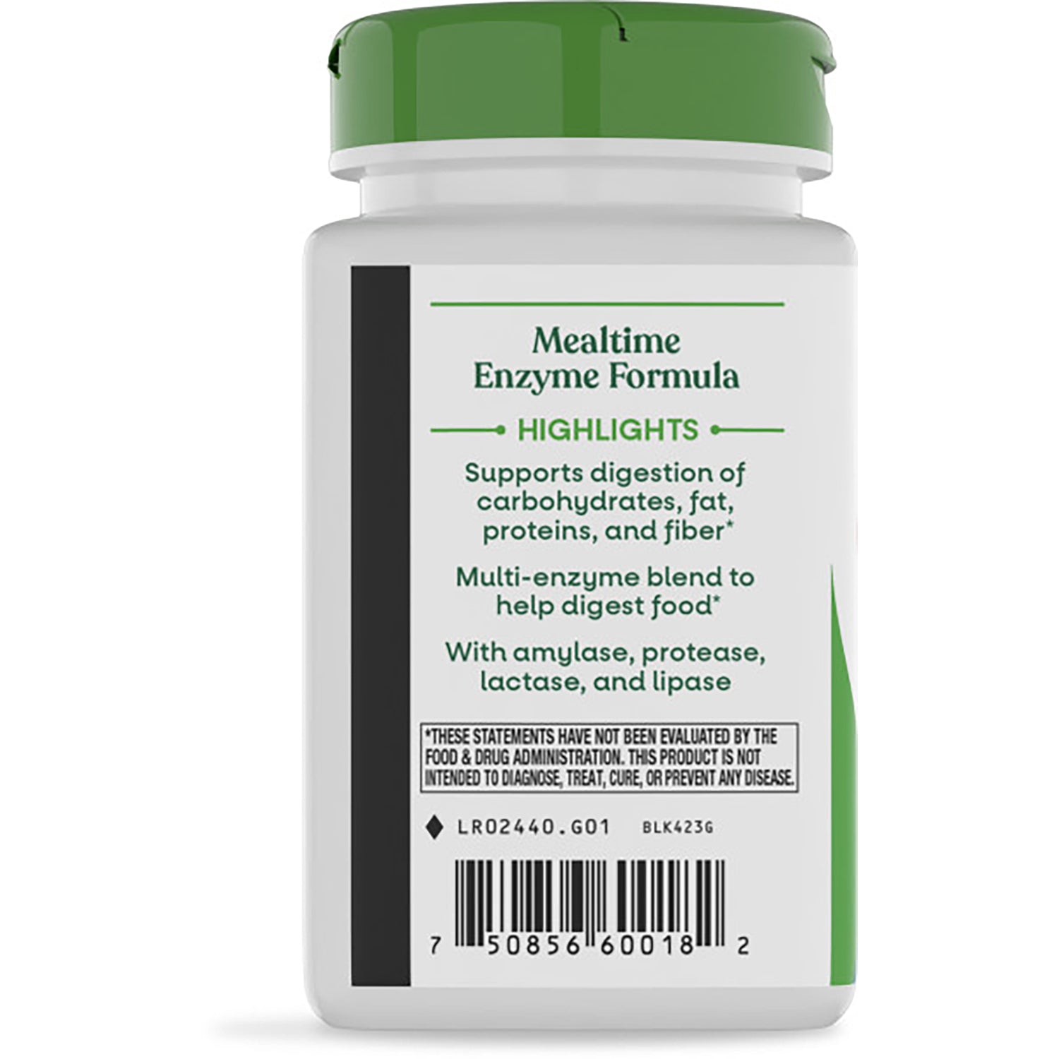 ET307 | Back of supplement bottle showing product highlights