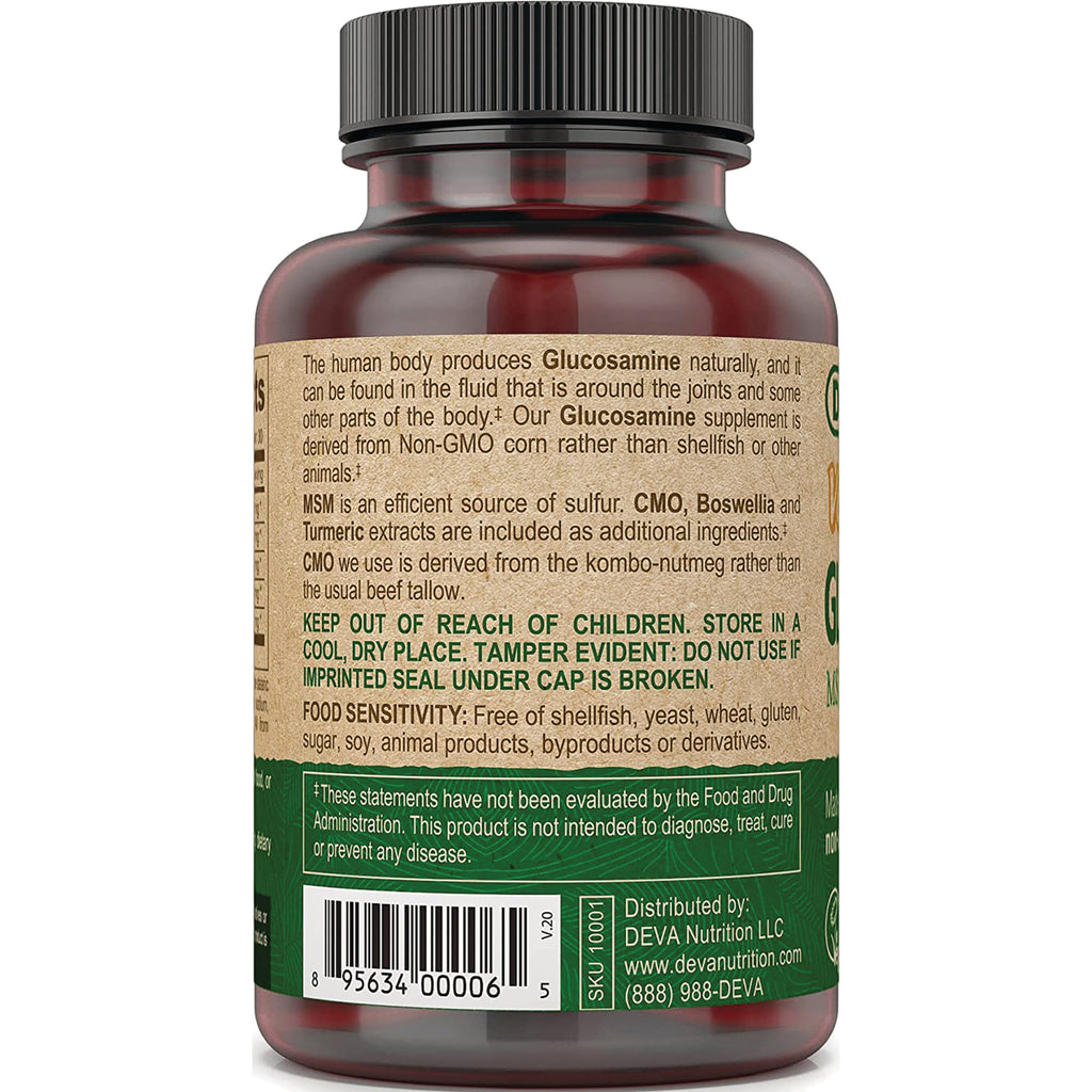 DEV010 | Back label of supplement bottle showing ingredients, warnings including KEEP OUT OF REACH OF CHILDREN, barcode and distributor details - Thumbnail