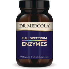 MRC103 | Dr. Mercola Full Spectrum Enzymes bottle front label, 90 capsules dietary supplement