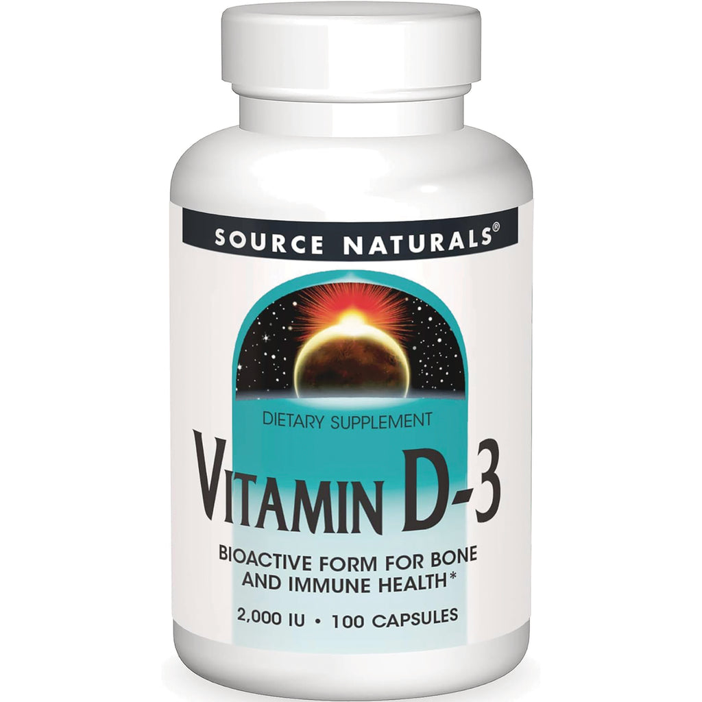 SN402 | Source Naturals Vitamin D-3 dietary supplement, 2,000 IU, 100 capsules - Thumbnail