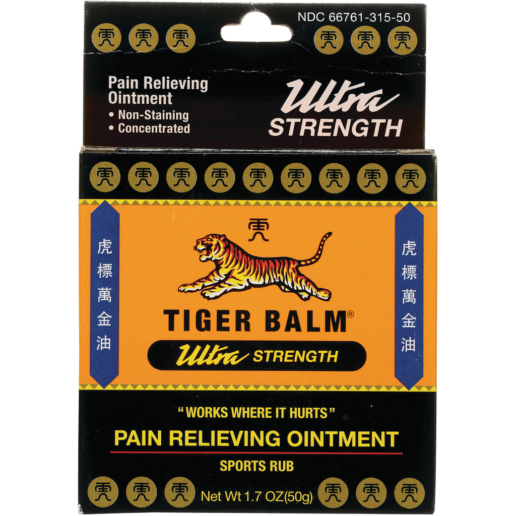 PPC002 | Tiger Balm Ultra Strength pain relieving ointment orange front box with tiger logo, 1.7 oz - Thumbnail