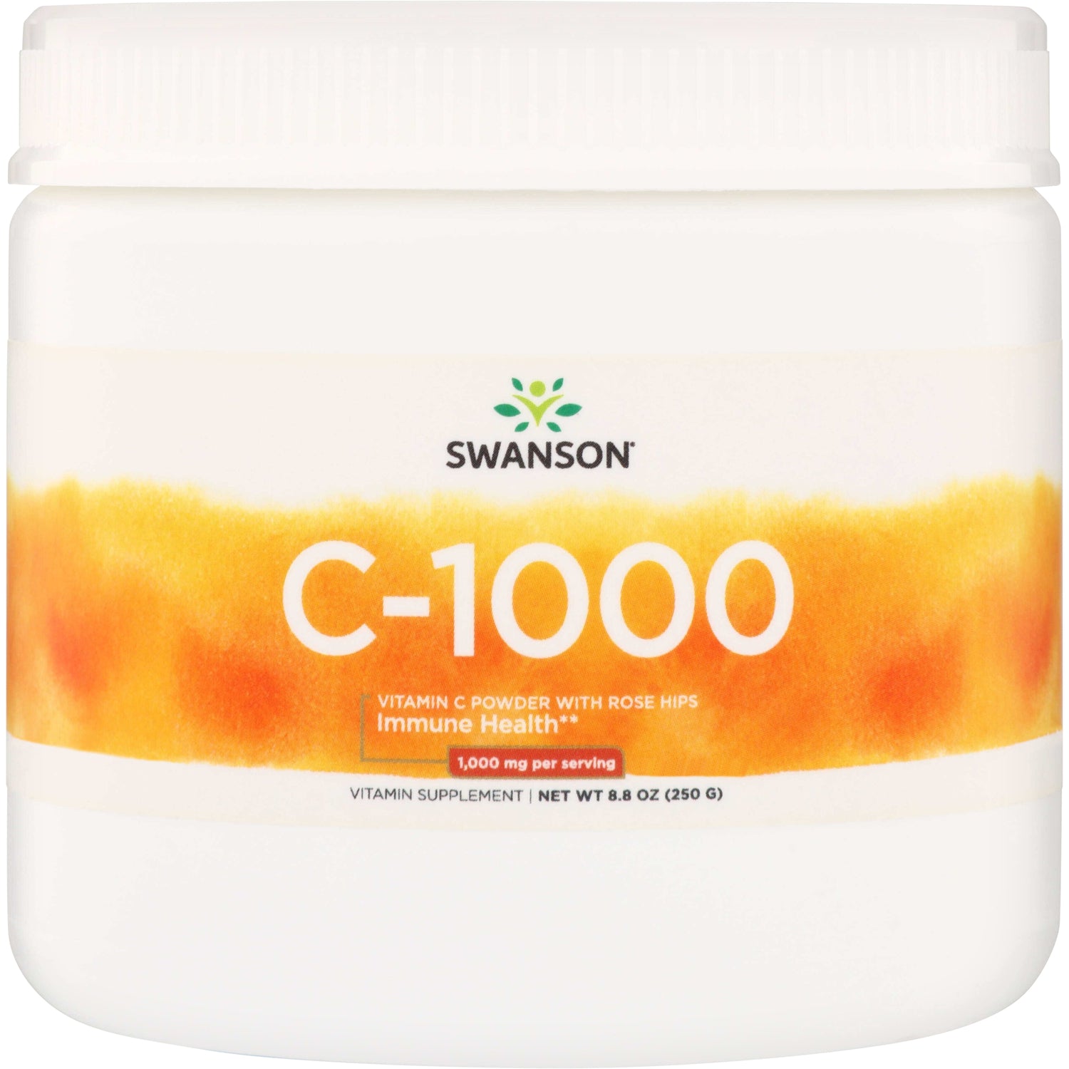 SW942 | Swanson C-1000 Vitamin C powder with rose hips, 1,000 mg per serving, 8.8 oz