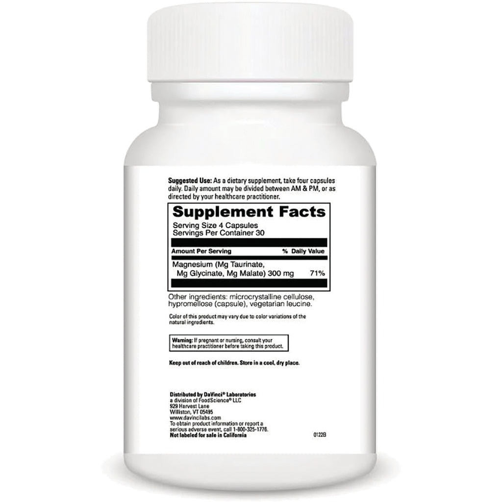 DVL026 | Back label with Supplement Facts panel and usage warnings on white supplement bottle - Thumbnail