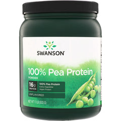 SW1702 | Swanson 100% Pea Protein powder, unflavored, 16g protein per serving