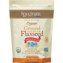 SP074 | Spectrum Essentials Organic Ground Premium Flaxseed, omega-3 & lignans, 14 oz pouch