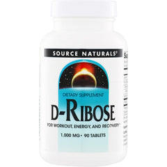 SN197 | Source Naturals D-Ribose dietary supplement, 1,000 mg, 90 tablets
