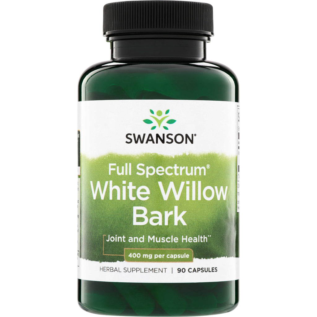 SW1356 | Swanson Full Spectrum White Willow Bark, Joint and Muscle Health, 400 mg per capsule, 90 capsules - Thumbnail