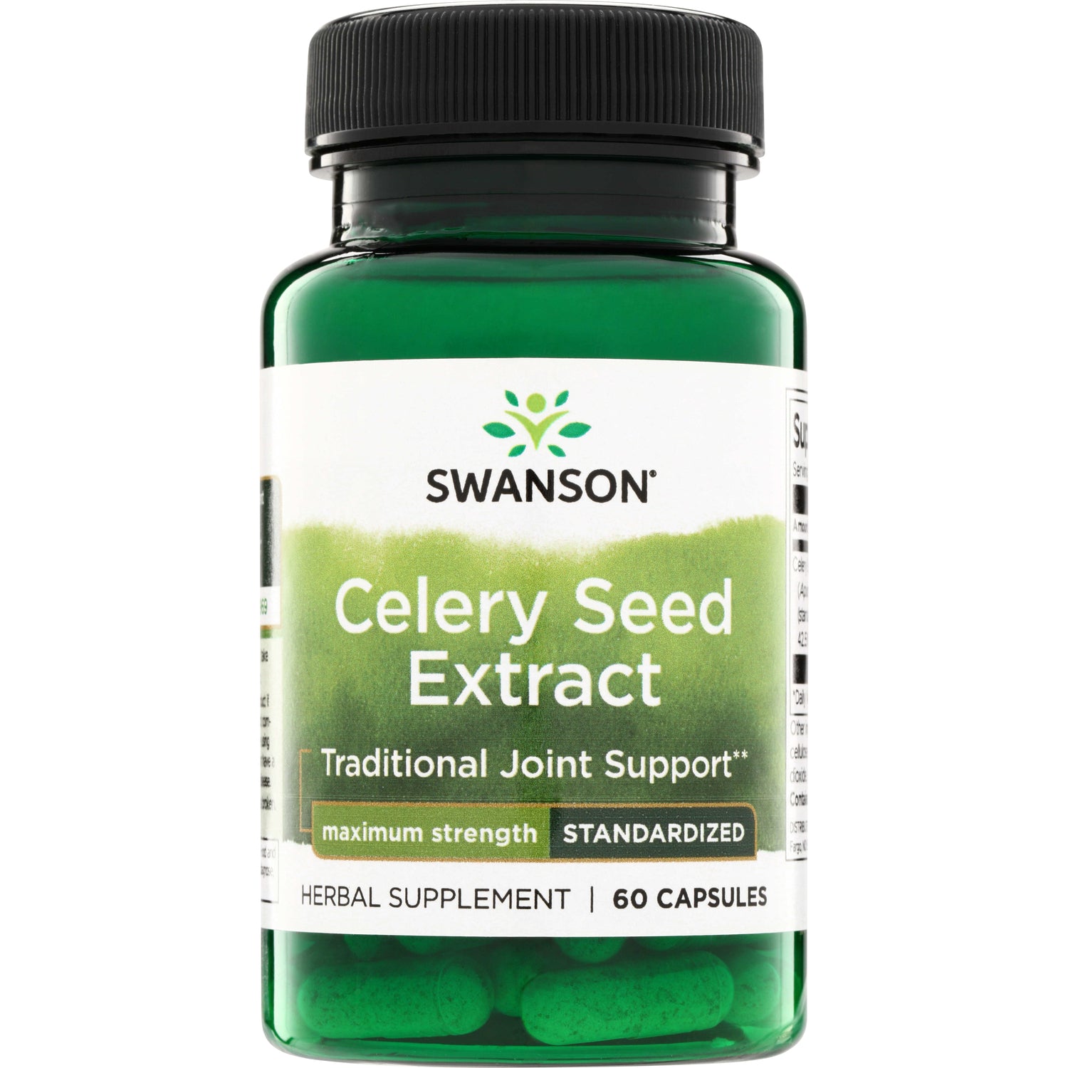 SWH202 | Swanson Celery Seed Extract supplement, Traditional Joint Support, maximum strength standardized, 60 capsules