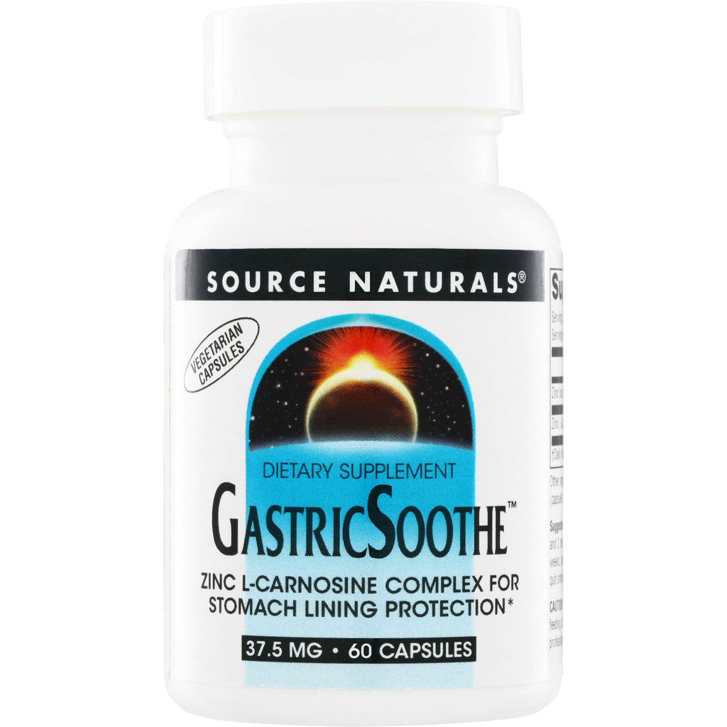 SN201 | Source Naturals GastricSoothe dietary supplement, 37.5 mg, 60 vegetarian capsules - Thumbnail