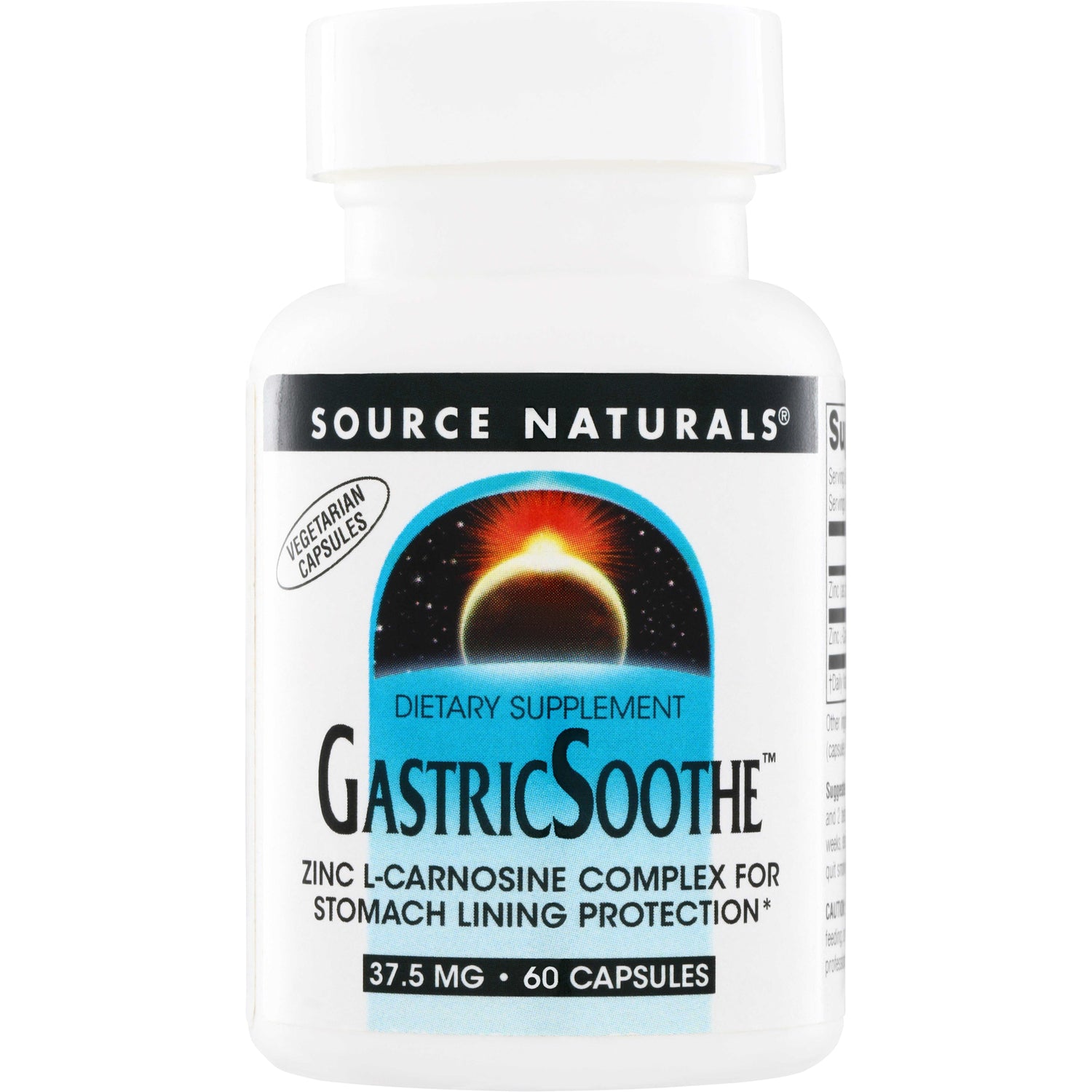 SN201 | Source Naturals GastricSoothe dietary supplement, 37.5 mg, 60 vegetarian capsules