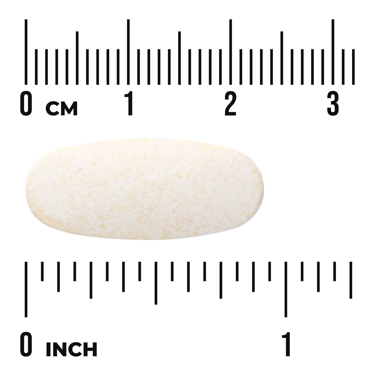 SW891 | Oblong white tablet shown with cm and inch rulers for size reference
