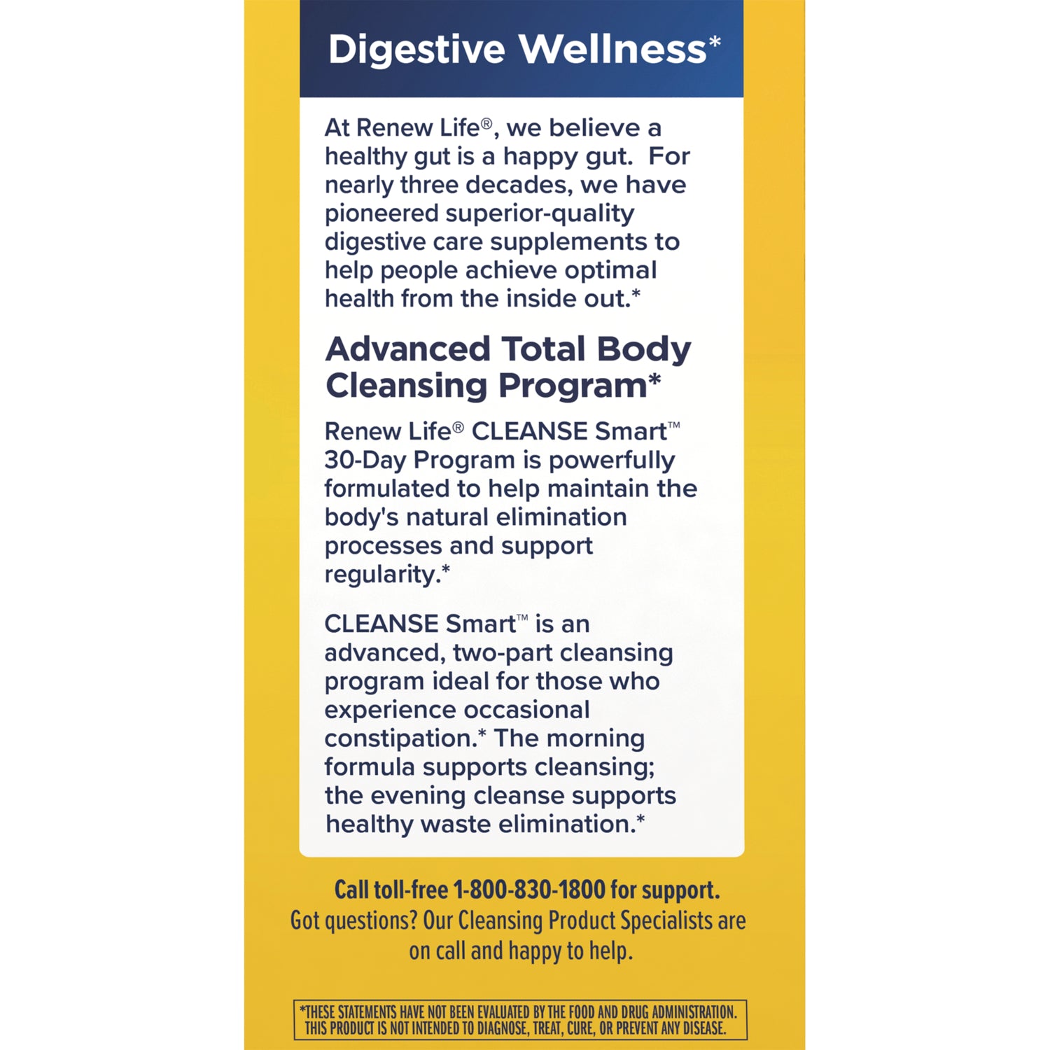 RNL002 | Product infographic listing 14-day, 2-part program, digestive support, gluten free and soy free icons