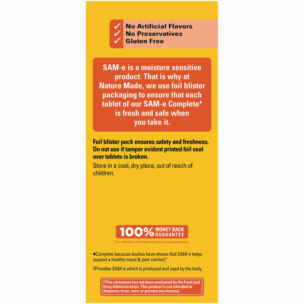 NTM158 | back panel: foil blister warning, No Artificial Flavors No Preservatives Gluten Free, storage info, 100% money back - Thumbnail