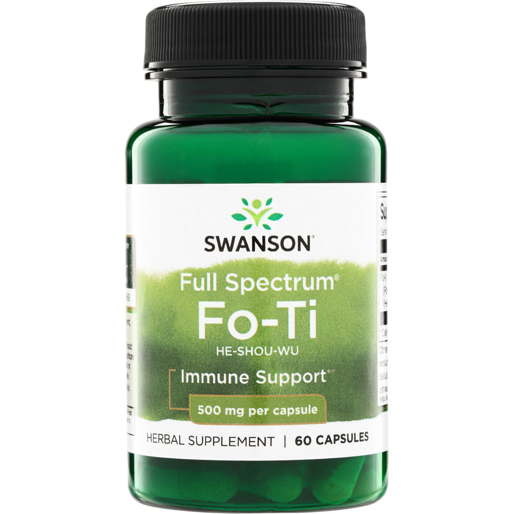SW1425 | Swanson Full Spectrum Fo-Ti He-Shou-Wu, Immune Support, 500 mg per capsule, 60 capsules - Thumbnail