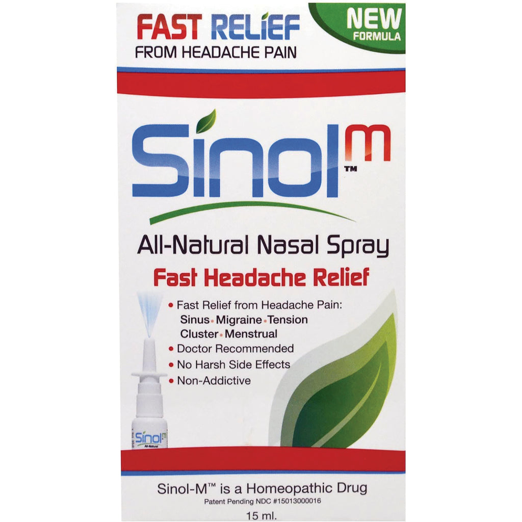 SNL005 | Sinol-M All-Natural Nasal Spray box, Fast Headache Relief, new formula, 15 ml - Thumbnail