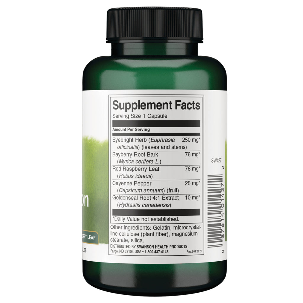 SW427 | Back label with supplement facts and serving information - Thumbnail