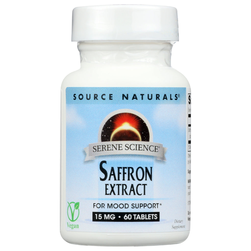 SN960 | Source Naturals Serene Science Saffron Extract 15 mg, 60 tablets, vegan mood support supplement - Thumbnail