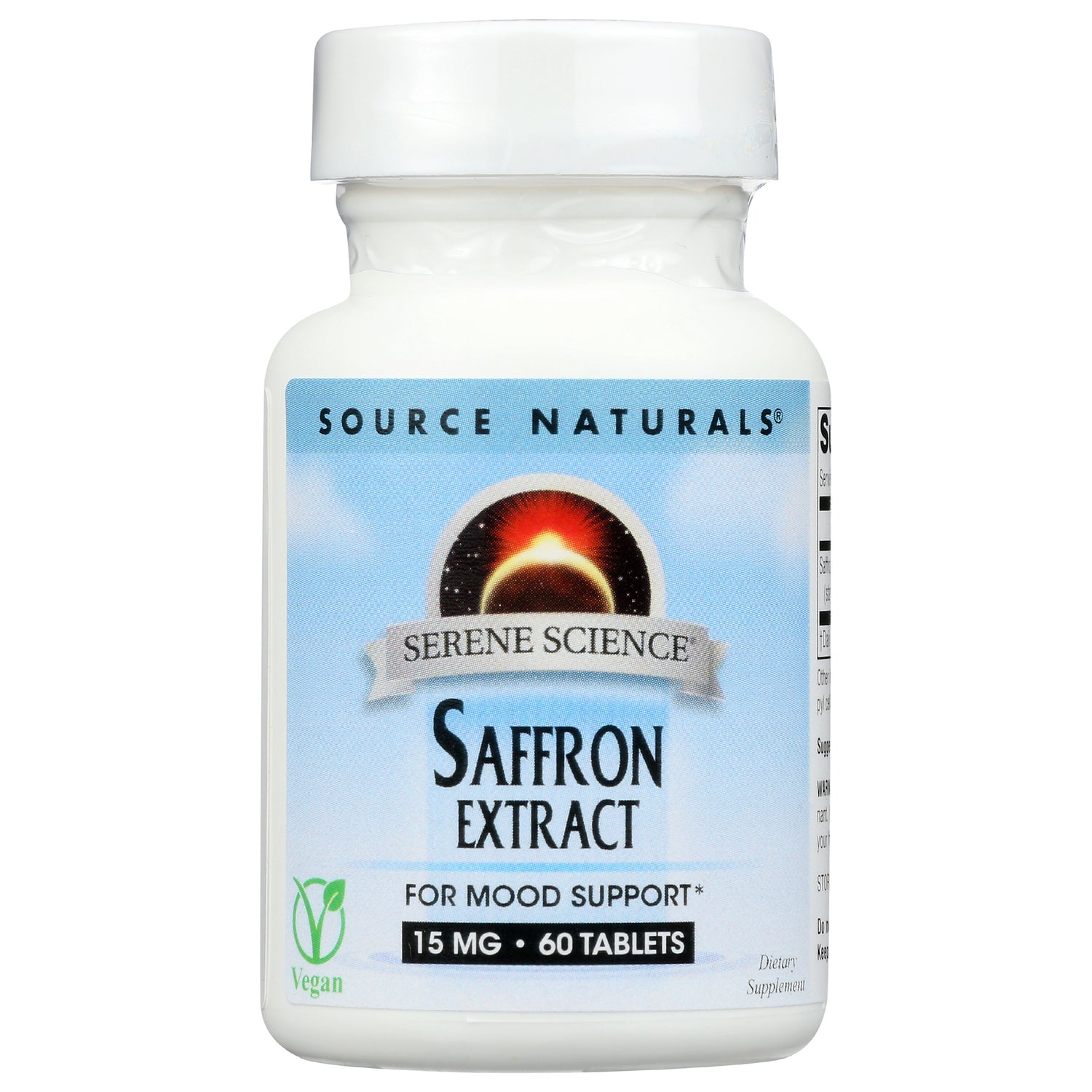 SN960 | Source Naturals Serene Science Saffron Extract 15 mg, 60 tablets, vegan mood support supplement