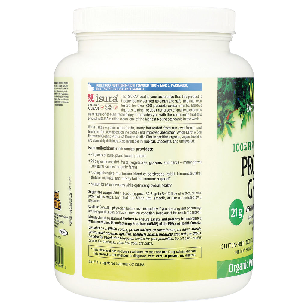 NFC194 | back label and product infographic showing supplement facts, usage, and ingredient highlights on white tub - Thumbnail