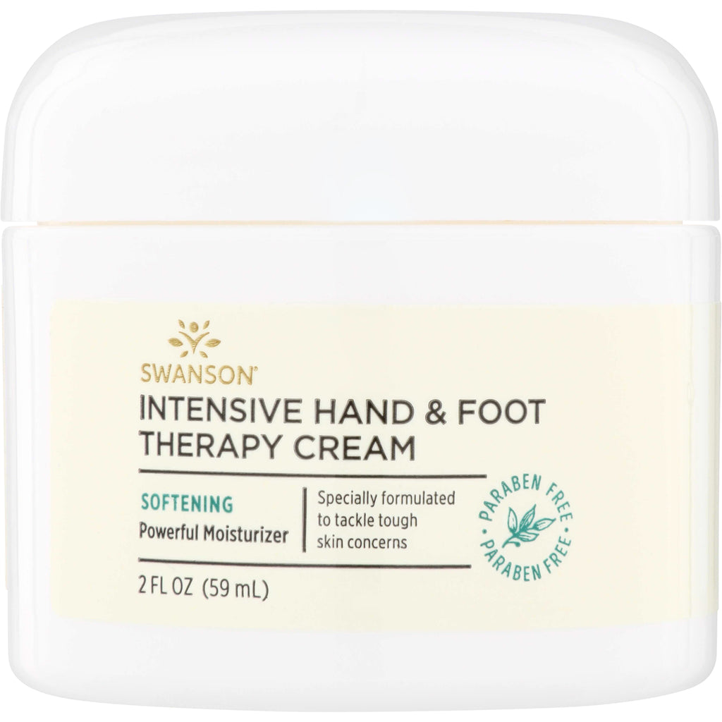 SW1467 | Swanson Intensive Hand & Foot Therapy Cream jar, softening moisturizer, paraben free, 2 fl oz (59 mL) - Thumbnail