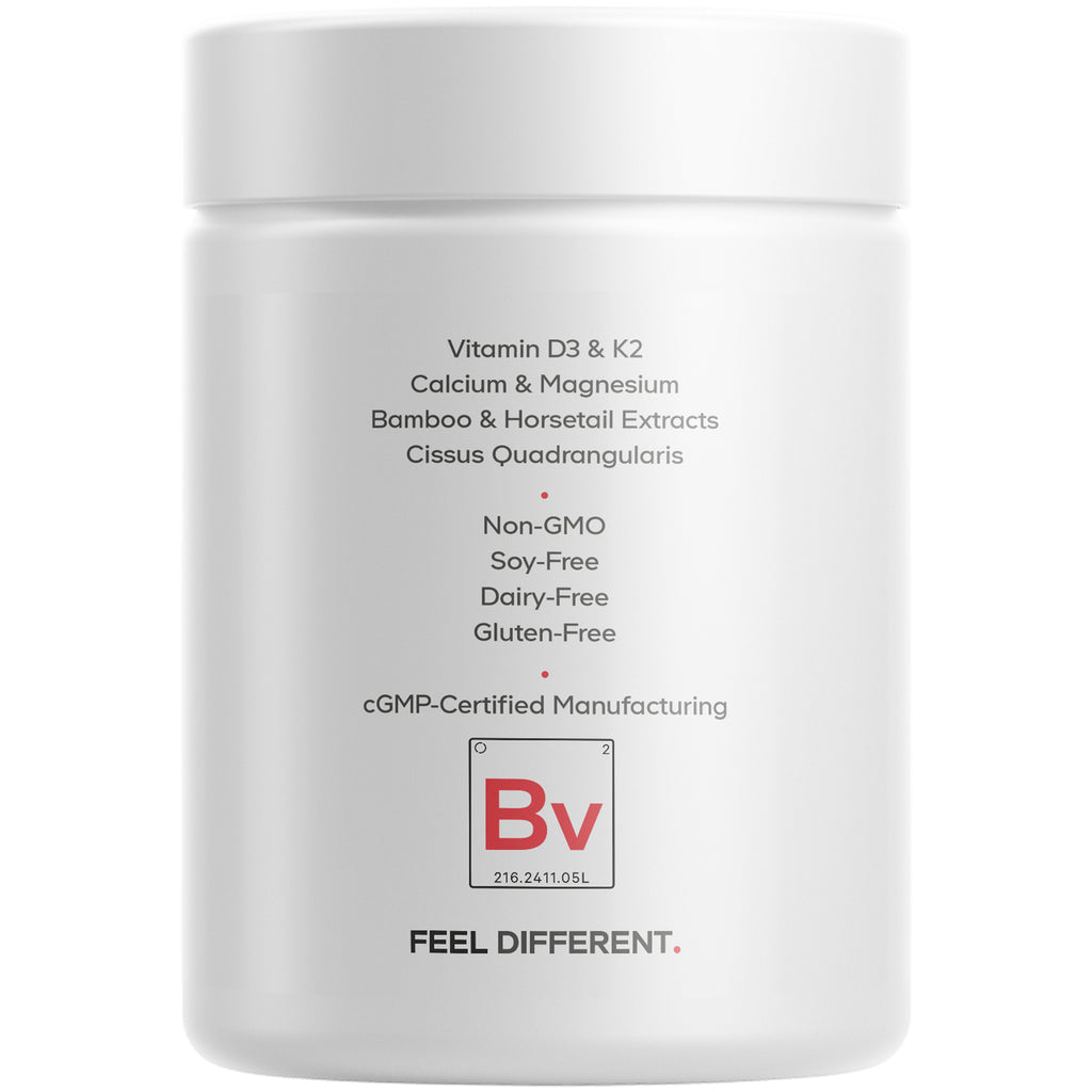CDG044 | back label: Vitamin D3 & K2, calcium & magnesium, botanical extracts; Non-GMO, soy-free, dairy-free, gluten-free, cGMP-certified - Thumbnail