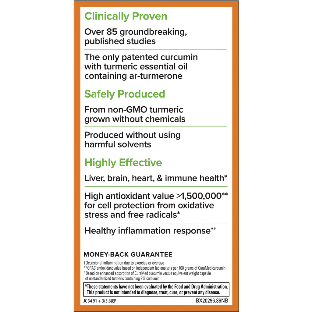 EUR036 | Back panel with clinical claims, non-GMO turmeric sourcing, antioxidant and inflammation benefits - Thumbnail