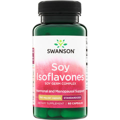 SW1559 | Swanson Soy Isoflavones, Soy Germ Complex, Hormonal and Menopausal Support, 750 mg per capsule, 60 capsules