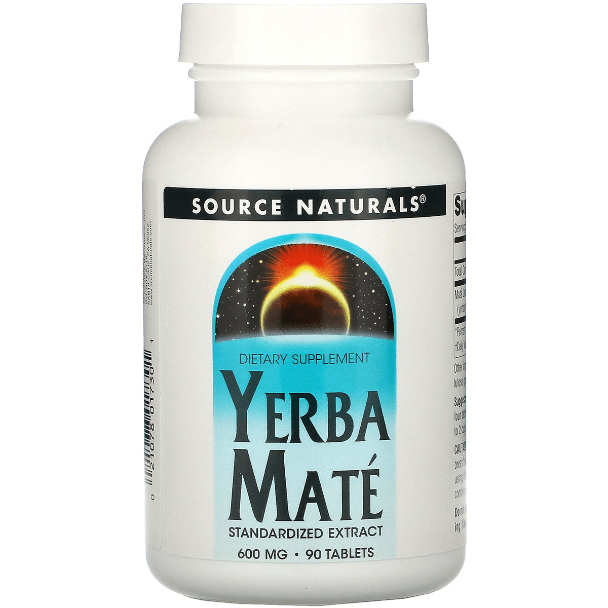 SN657 | Source Naturals Yerba Mat standardized extract, 600 mg, 90 tablets