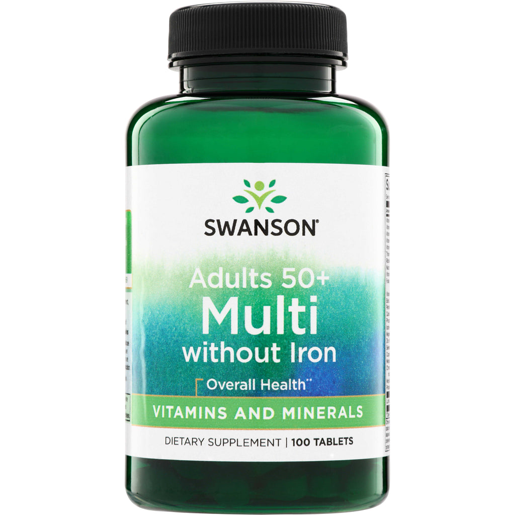 SW918 | Swanson Adults 50+ Multi without Iron, vitamins and minerals, 100 tablets - Thumbnail
