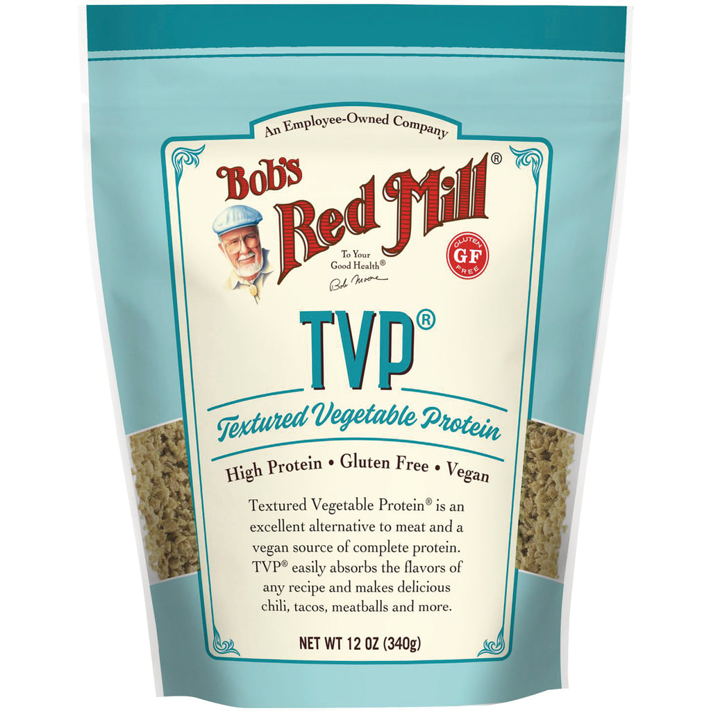 BOB404 | Bob's Red Mill TVP textured vegetable protein pouch, high protein gluten free vegan, 12 oz - Thumbnail