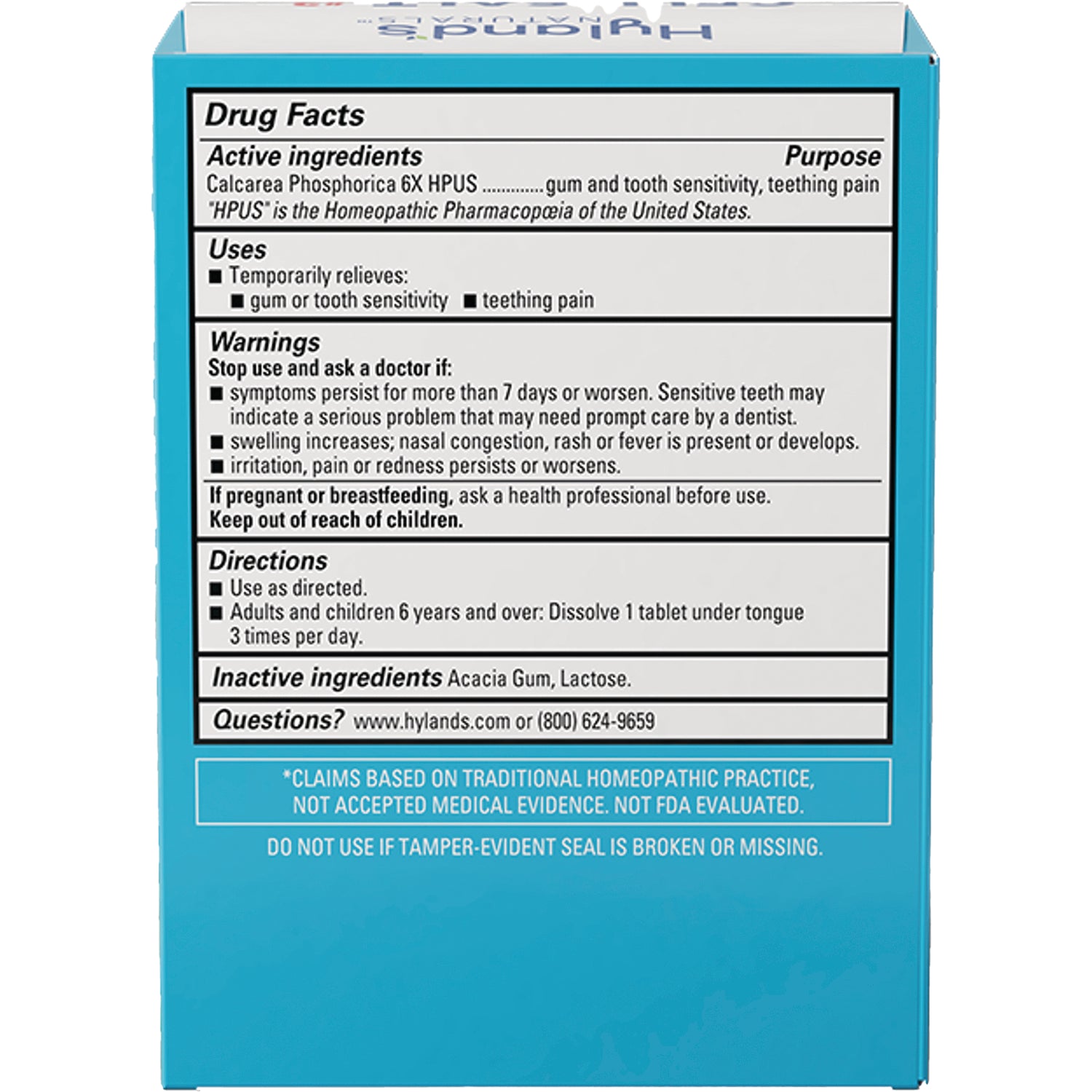 HY265 | back panel showing Drug Facts with active ingredients, warnings, directions and contact info