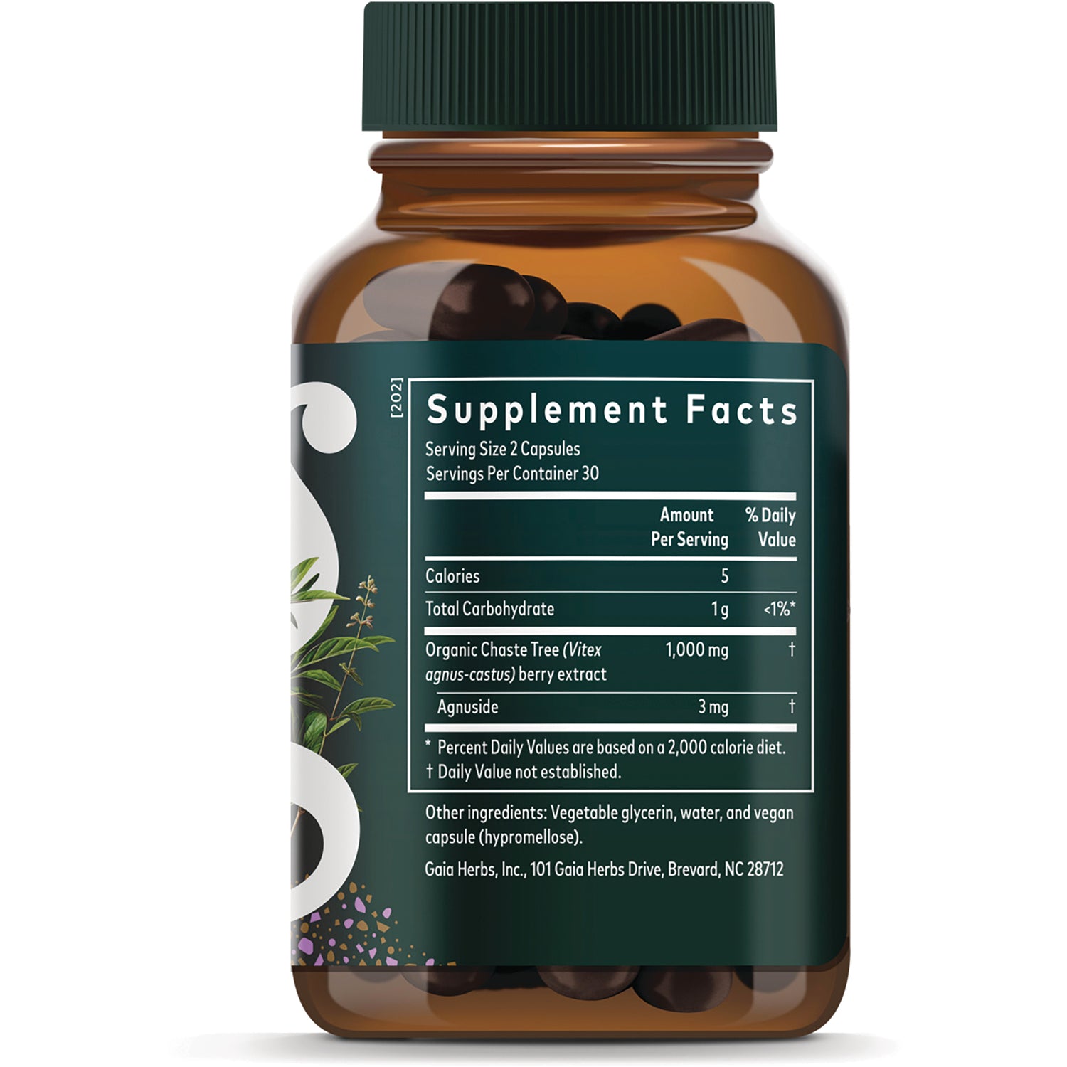 GH053 | Supplement facts and suggested use panel showing serving size, ingredients, and warnings