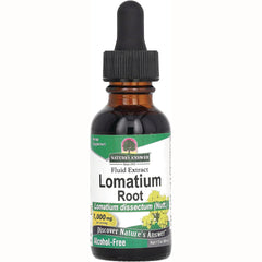 NAT274 | Amber dropper bottle labeled NATURE'S ANSWER Fluid Extract Lomatium Root 1,000 mg Alcohol-Free