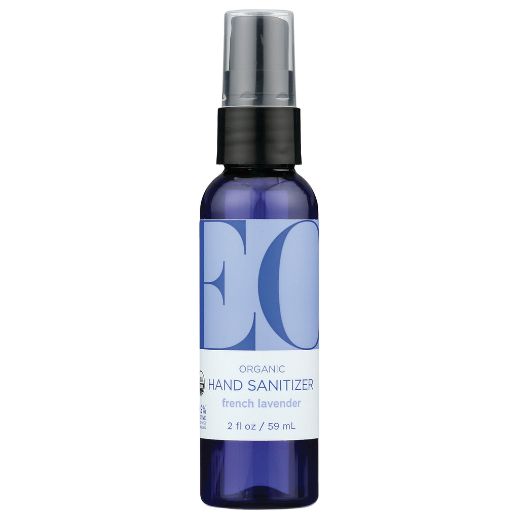 EOP072 | Blue 2 fl oz spray bottle of organic hand sanitizer labeled french lavender - Thumbnail