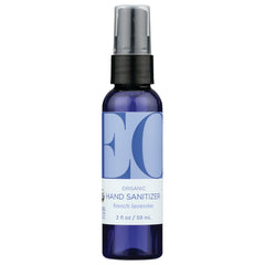EOP072 | Blue 2 fl oz spray bottle of organic hand sanitizer labeled french lavender