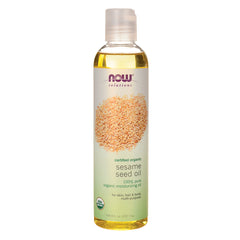 NWF1280 | NOW Solutions sesame seed oil 100% pure organic moisturizing oil bottle 8 fl oz