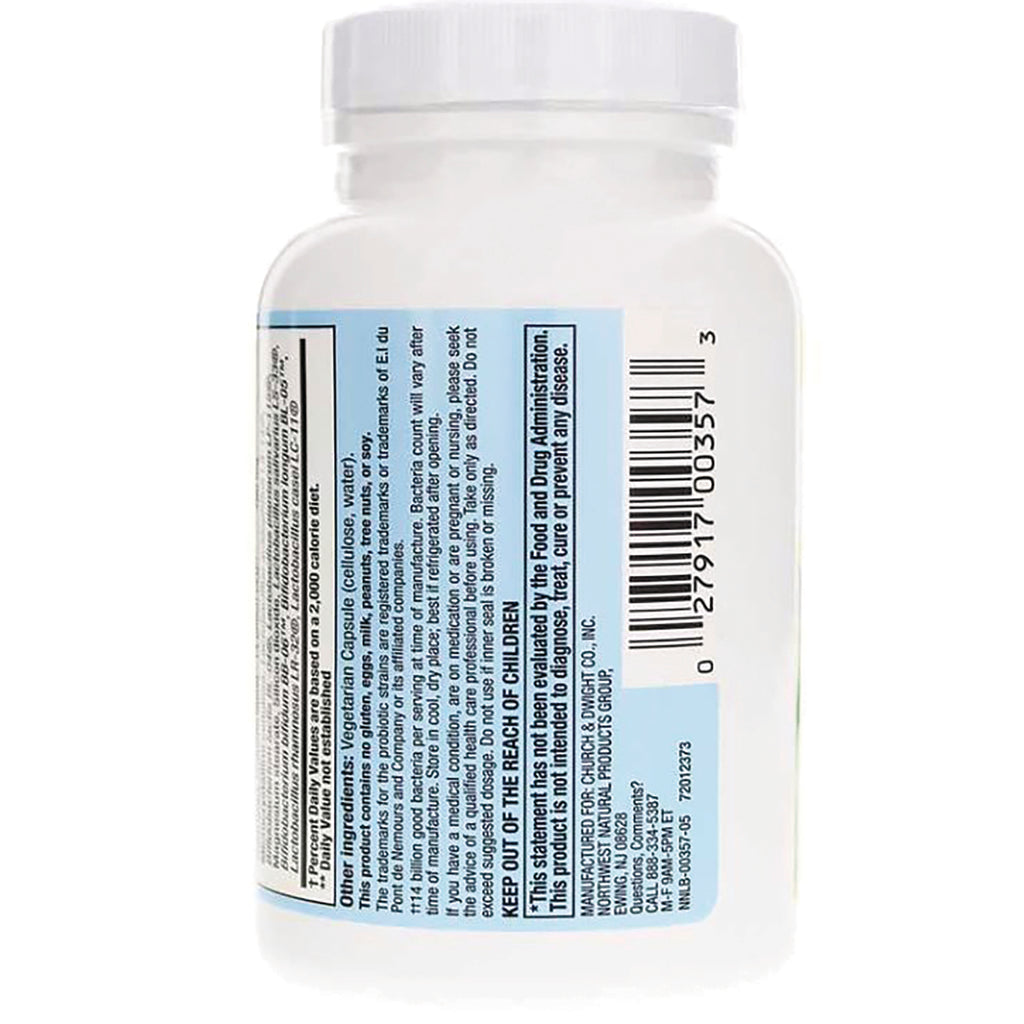NTN022 | back of white supplement bottle with blue label showing ingredients, barcode, and KEEP OUT OF THE REACH OF CHILDREN - Thumbnail