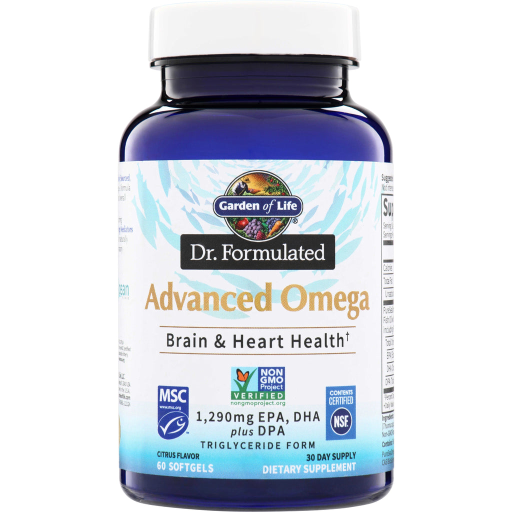 GLF321 | Garden of Life Dr. Formulated Advanced Omega Brain & Heart Health, 60 softgels - Thumbnail