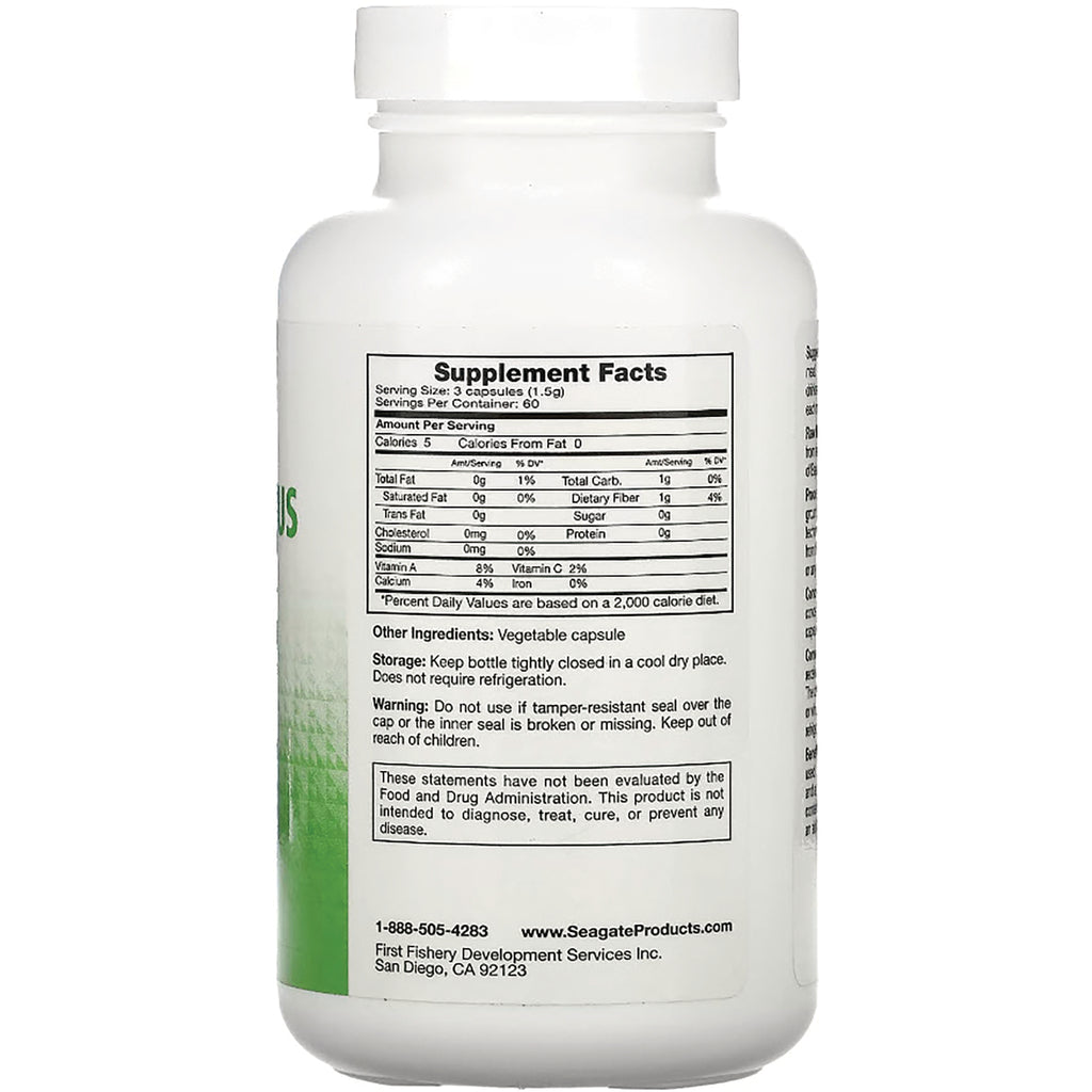 White supplement bottle back with Supplement Facts label, ingredient and warning text visible - Thumbnail