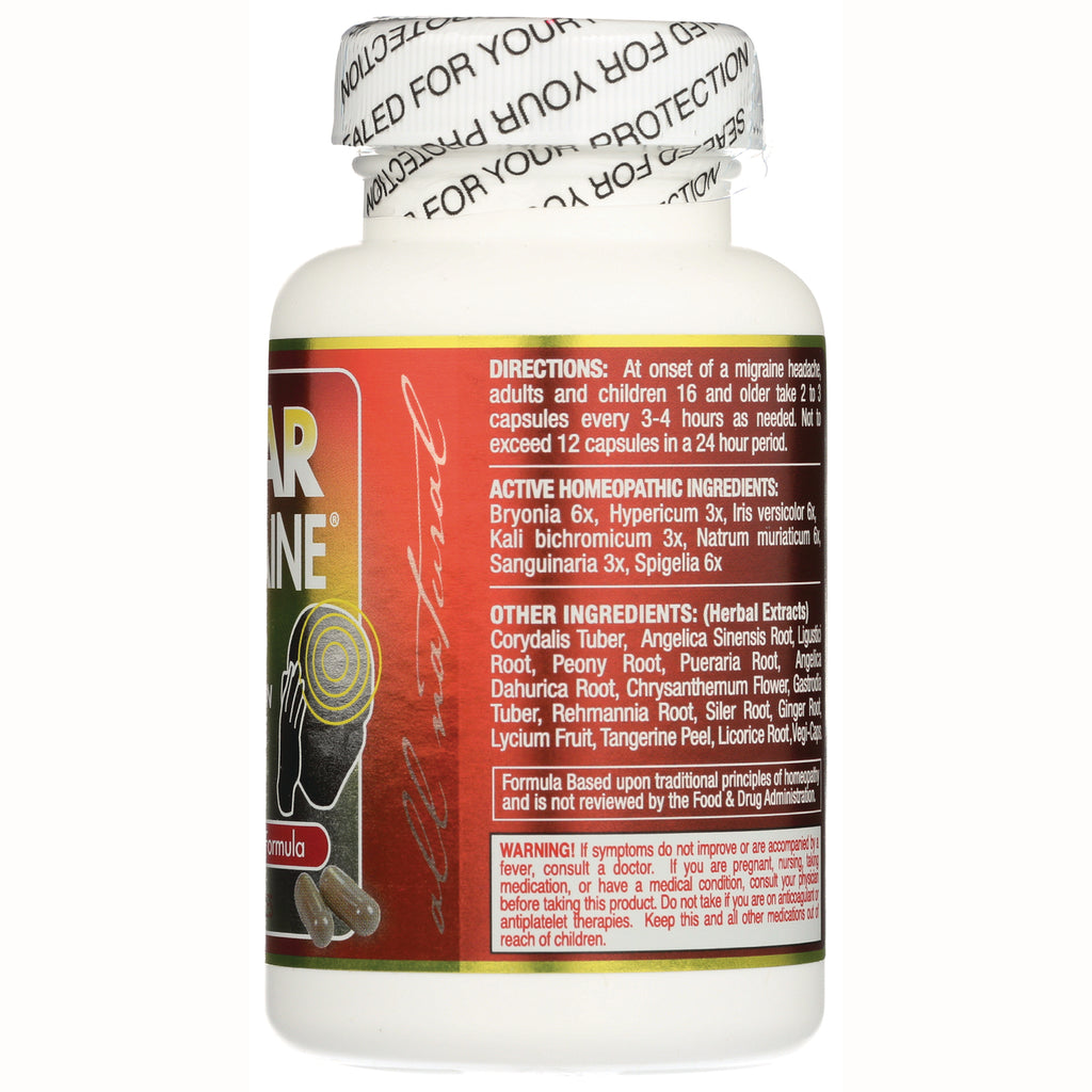 CLP003 | Back of white supplement bottle showing directions and lists of active homeopathic ingredients and other ingredients - Thumbnail